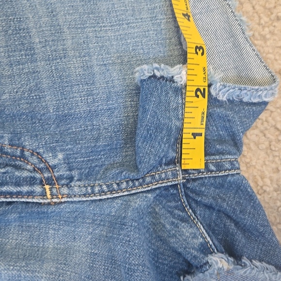 AG Adriano Goldschmied The Bonnie Relaxed Blue Denim Cut-Off Shorts Size 24 - Picture 8 of 8